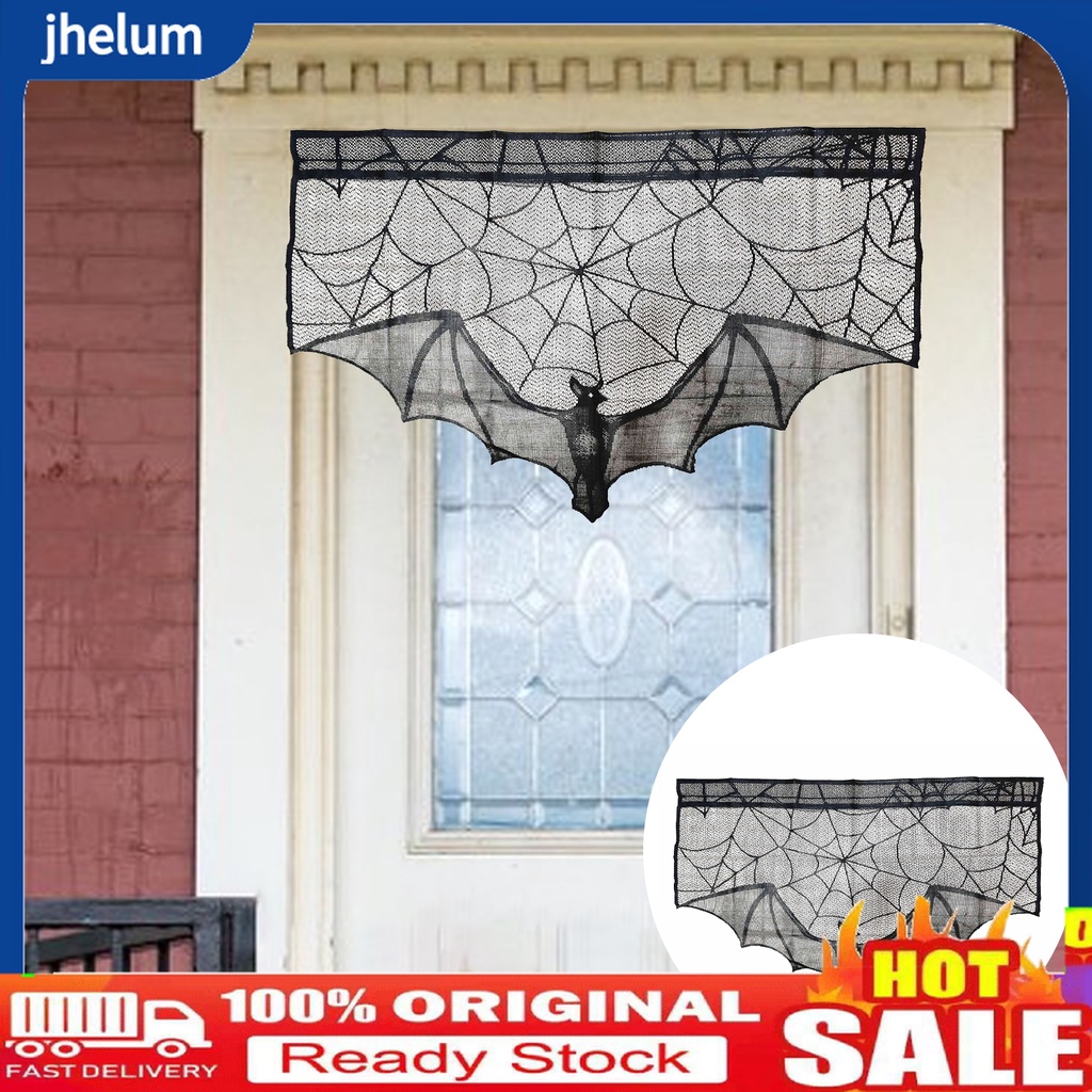 (livecity.2) Rèm Cửa Sổ Bằng Polyester Mềm Mại Thoáng Khí Chủ Đề Halloween Có Thể Giặt Rửa Và Tái Sử Dụng