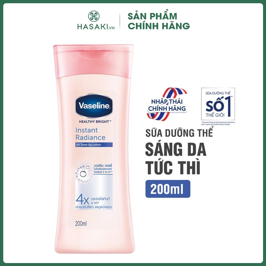 Sữa Dưỡng Thể Làm Trắng Da Vaseline Healthy White Instant Fair Hasaki Sản phẩm chính hãng