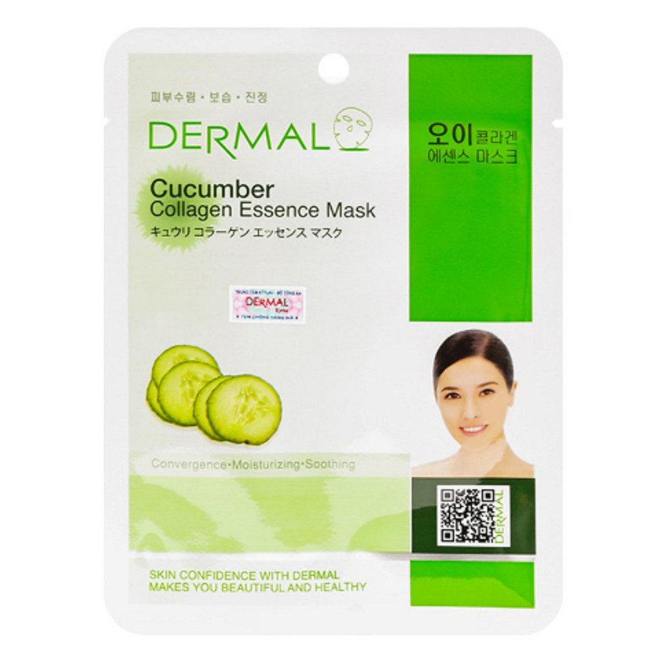 Mặt nạ Dermal tinh chất Collagen với chiết xuất Dưa leo 23g