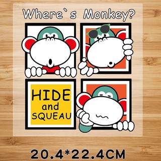 Hình ủi , hình ép nhiệt- mẫu "monkey''