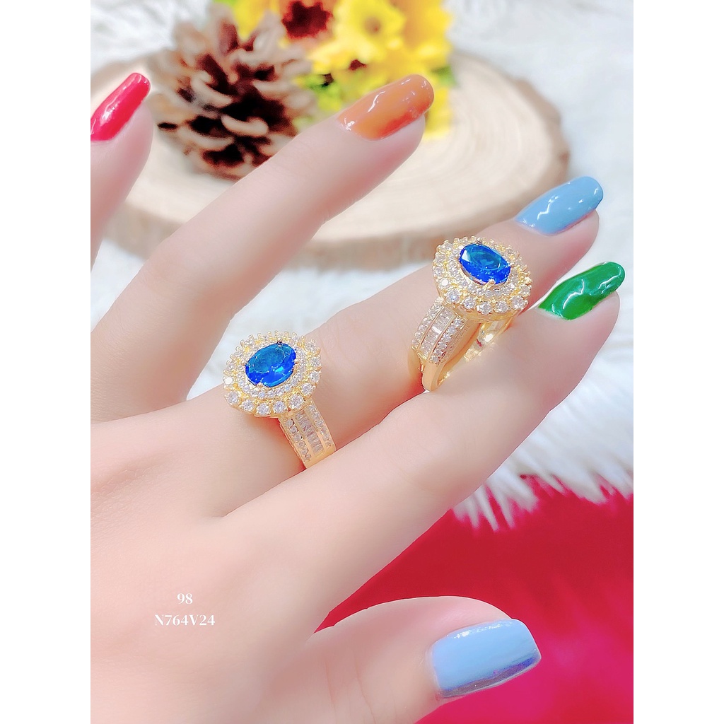 Nhẫn nữ UHA mạ vàng 18K đính đá CZ ( giá tốt nhất ) N764