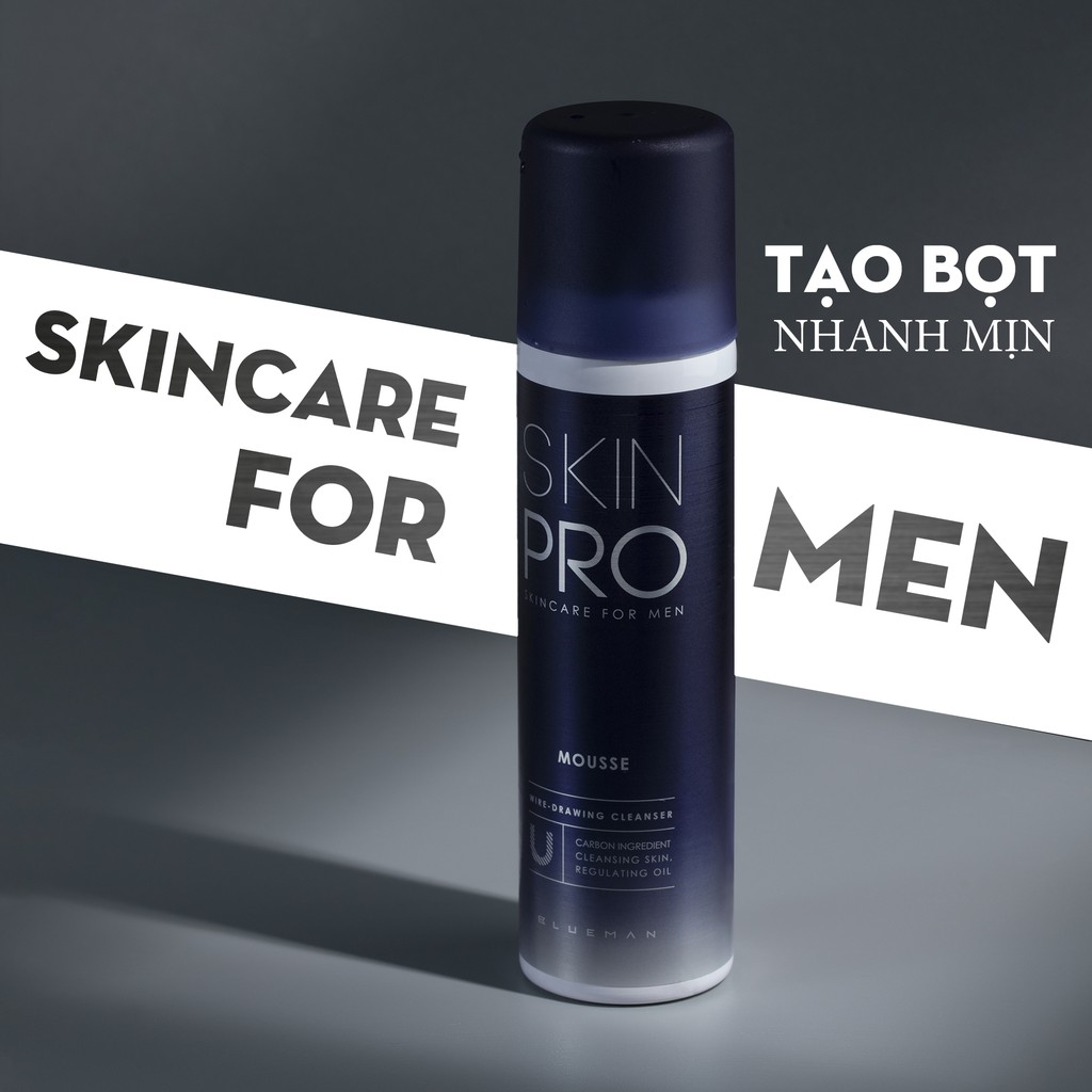 Sữa Rửa Mặt Cho Nam BLUEMAN Skin Pro Dưỡng Ẩm Làm Sạch Da 120ml ZL69