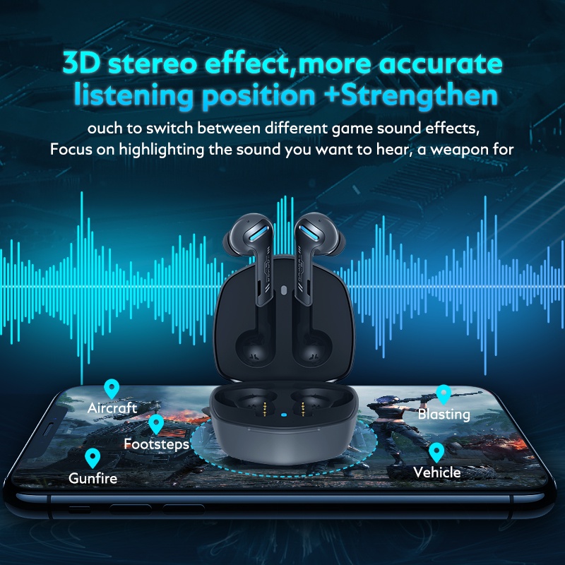 Tai nghe chơi game QCY G1 TWS V5.2 Bluetooth 45ms độ trễ thấp chất lượng cao