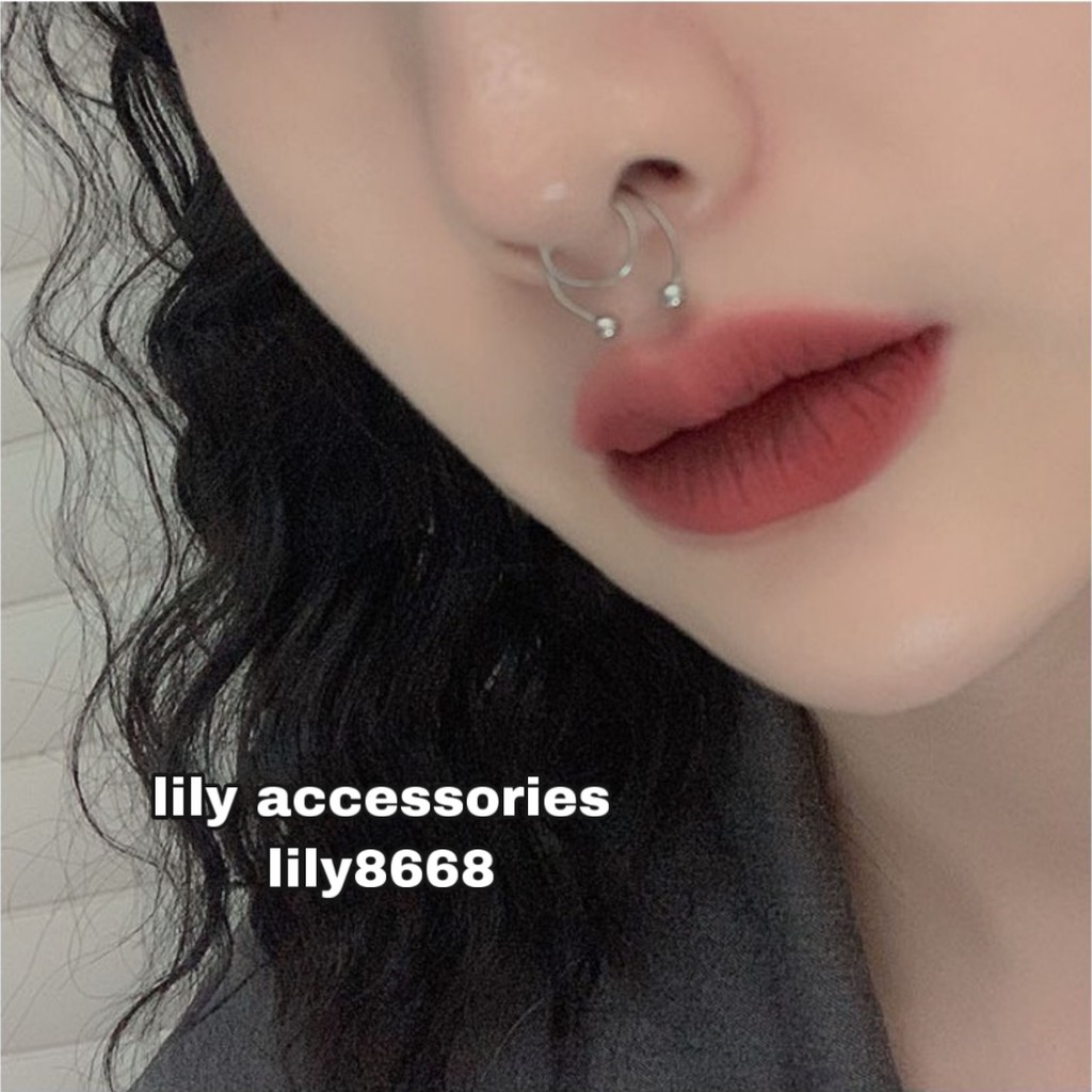 Nose Earring khuyên mũi kẹp mũi titan chữ U không gỉ không đen không dị ứng cho nam nữ unisex