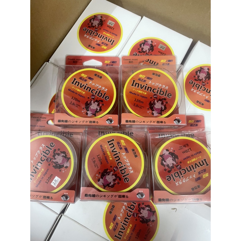 Cước câu cá Invincible BẤT KHẢ CHIẾN BẠI made in japan 120m