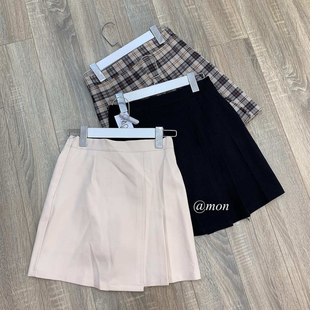 2101241 Chân váy ngắn nữ - chân váy chữ A chất mềm mát có lót quần trong | BigBuy360 - bigbuy360.vn