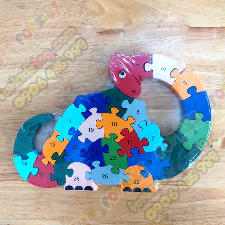 Sét 4 bộ Ghép hình Puzzle nhiều màu dày đẹp cho trẻ mầm non