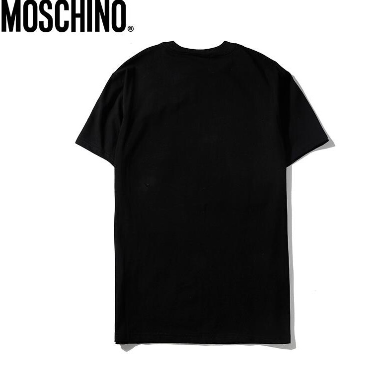 Áo thun vải cotton ngắn tay in họa tiết Moschino thời trang