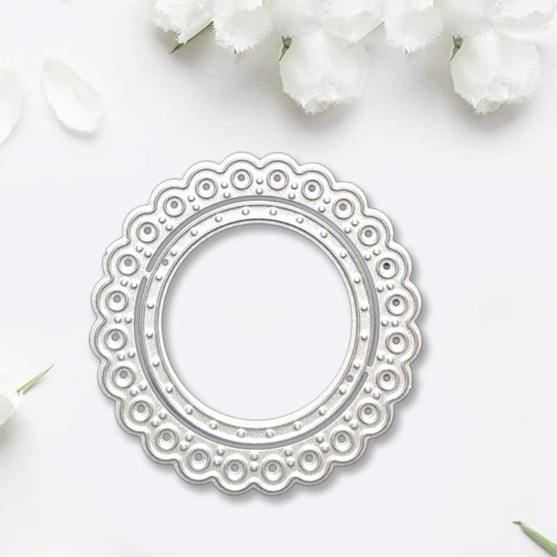 Khuôn Cắt Thẻ Trang Trí Album Hình Tròn Bằng Kim Loại DIY