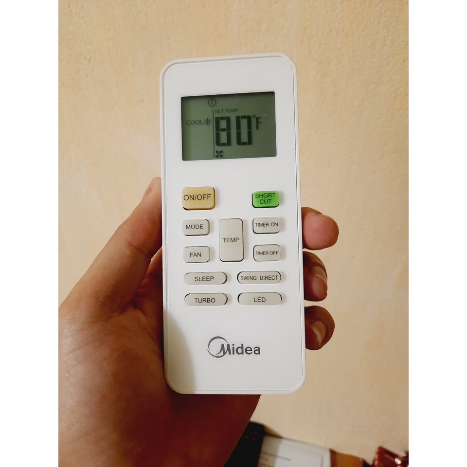 Remote Điều khiển điều hòa Midea 1&amp; 2 chiều Inverter - Hàng chính hãng theo máy mới 100% Tặng kèm Pin!!!