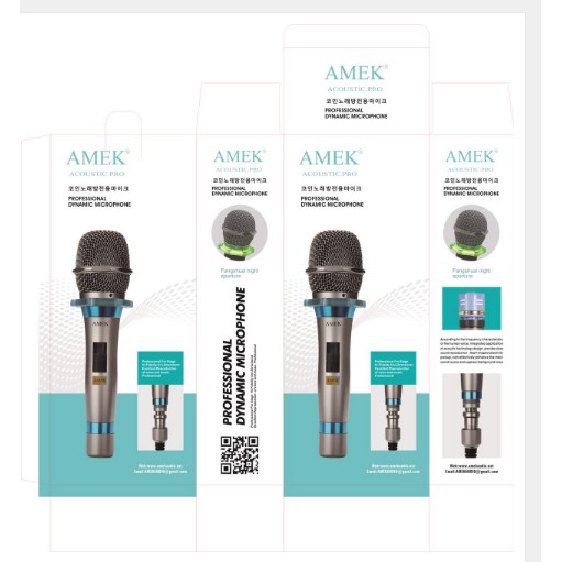 [ COMBO 2 MIC TONE NAM VÀ TONE NỮ ] Micro Có Dây Hát Karaoke Chuyên Nghiệp Cam Kết Hàng Chính Hãng AMEK Pro Hát Cực Hay