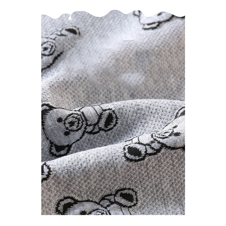 Áo sweater AMILA tay dài cổ tròn in hình gấu thời trang thu đông mới cho bé gái