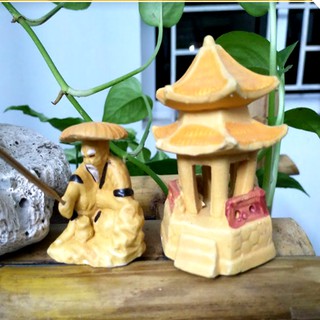 Tượng ông ngư+Tháp vàng