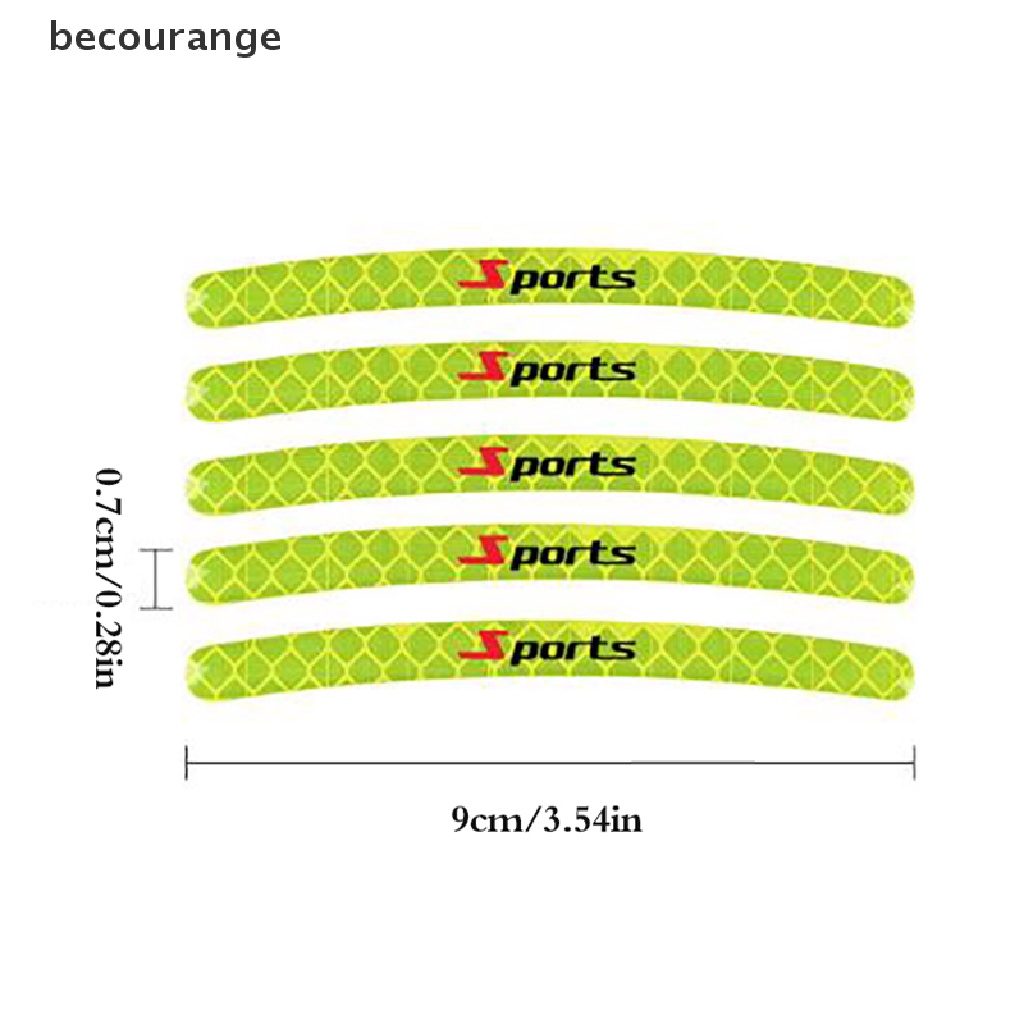 20 Nhãn dán phản quang cảnh báo an toàn trang trí cho bánh xe hơi