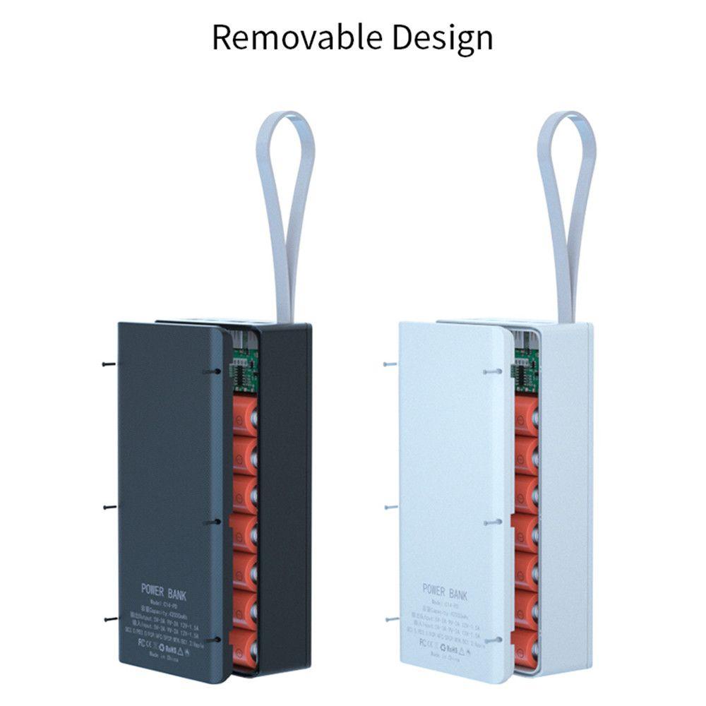Pin Sạc Dự Phòng Không Dây Hai Cổng USB Có Đèn LED 14 X 18650 Giá Đỡ