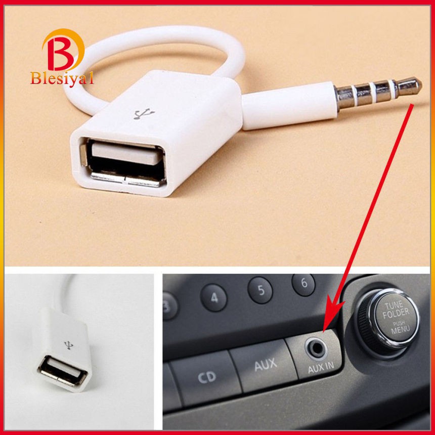 (Hàng Mới Về) Dây Cáp Chuyển Đổi Âm Thanh Đầu Cắm 3.5mm Sang Usb Female Đa Năng Dành Cho Ô Tô