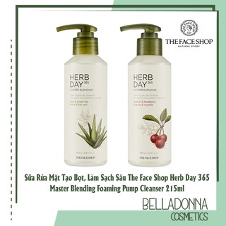 Sữa rửa mặt the face shop herb day 365 master blending foaming pump cleanser 215ml