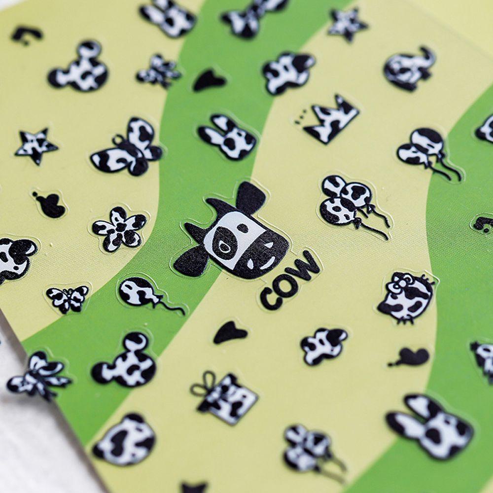 OCEANMAP Miếng Dán Trang Trí Móng Tay Tự Dính Họa Tiết Hoạt Hình Dễ Thương