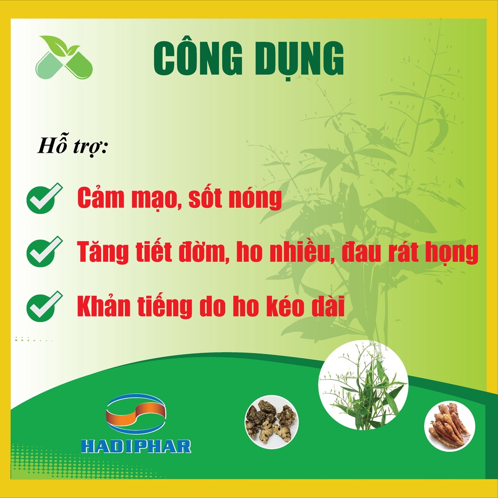 Viên uống xuyên tâm liên Khung đảm thảo hỗ trợ cảm cúm giảm ho (30 viên)