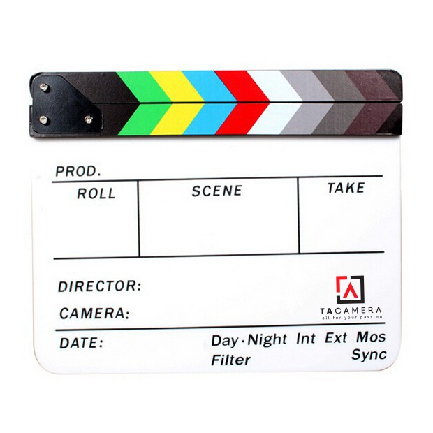 Bảng Clapper Board - Phụ Kiện Quay Phim Chụp Ảnh - Nhựa 25x30cm