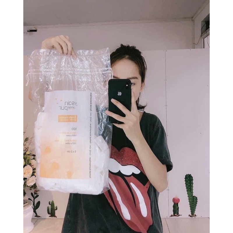 Bông Tẩy Trang Pháp Tetra 500 miếng