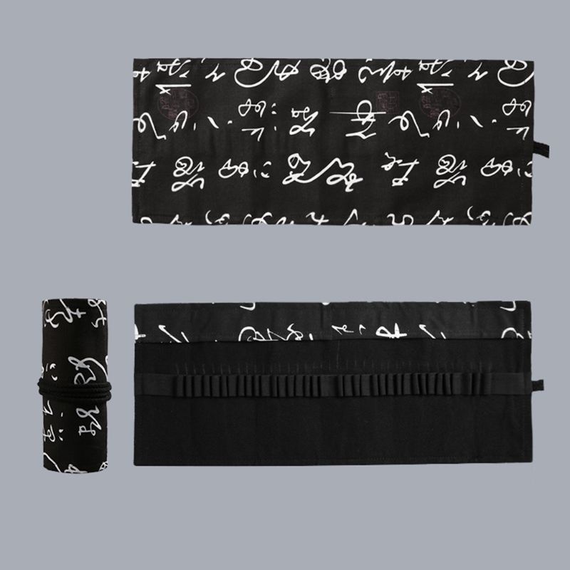 Túi Đựng Bút 12 / 24 / 36 / 48 / 72 Lỗ Bằng Vải Canvas Dễ Thương