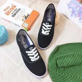 Giày vải Canvas nữ Keds CH đen