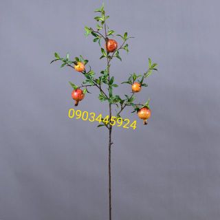 Cành Lựu Cao Cấp Decor Giống Thật - Cành Quả Giả
