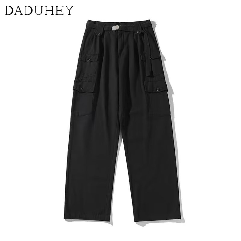 DaDuHey Available Japanese-Style Retro Solid Color Wide-Leg Overalls Men's Fashion Brand Loose Street All-Matching Straight Casual Pants