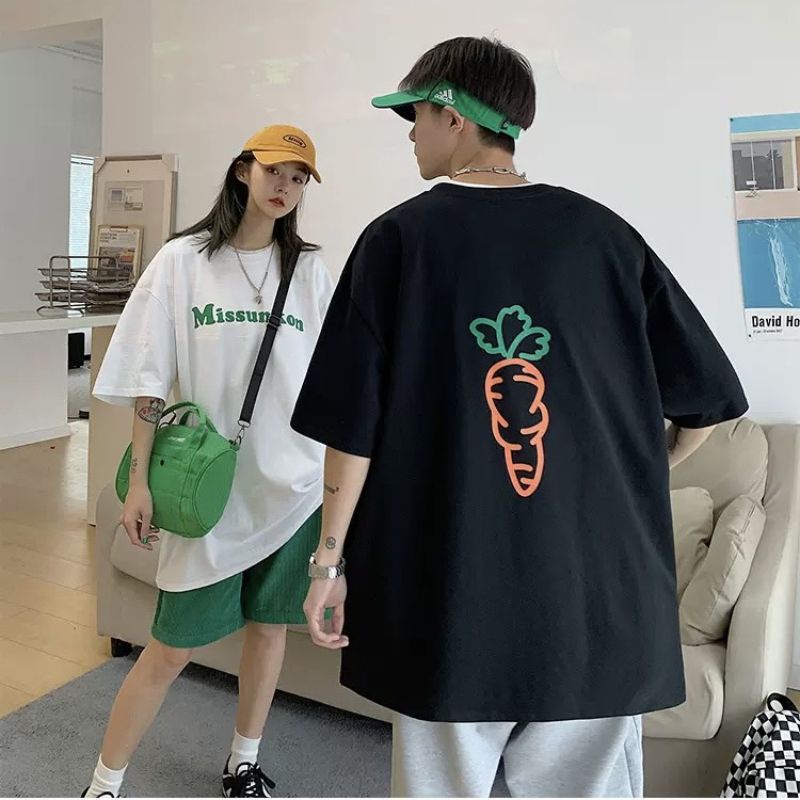 Áo thun tay lỡ unisex Missunkon cà rót