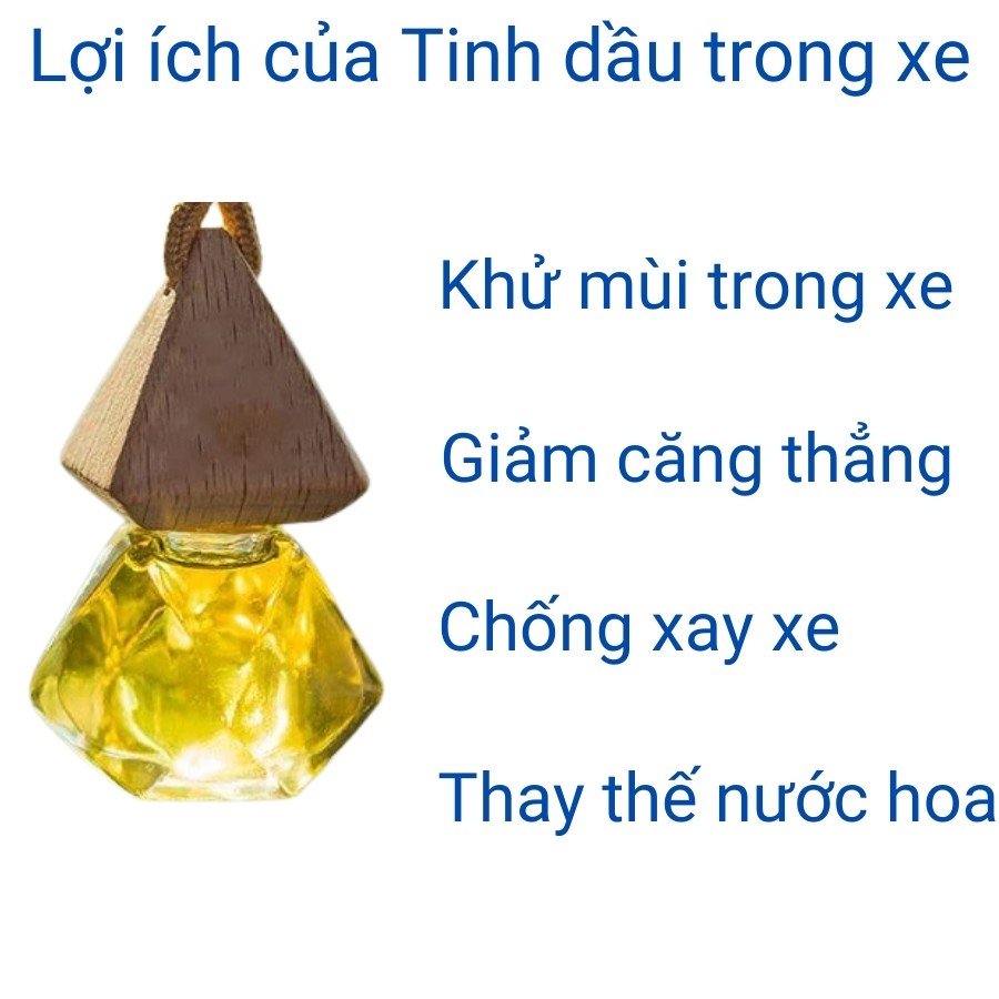 Tinh dầu treo xe sả chanh treo xe ô tô phòng ngủ xông phòng đuổi muỗi 7ml Mộc