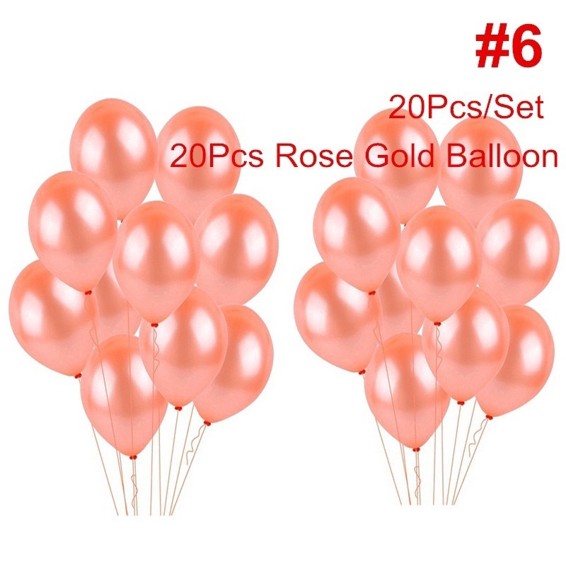 Bong Bóng Foil Màu Vàng Hồng Dùng Cho Tiệc Sinh Nhật, Đám Cưới