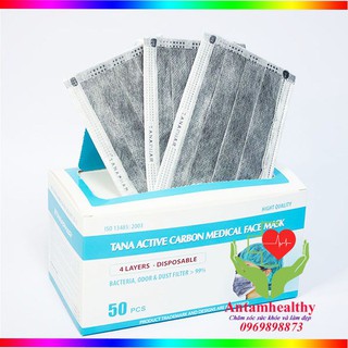 Khẩu trang y tế than hoạt tính - Hộp 50 chiếc