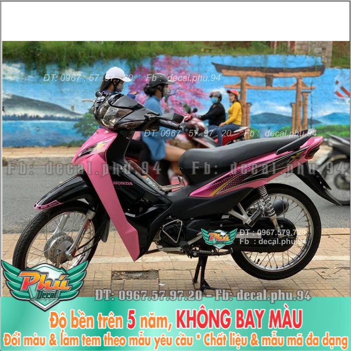 Tem rời Wave A Hồng đen (B) -1