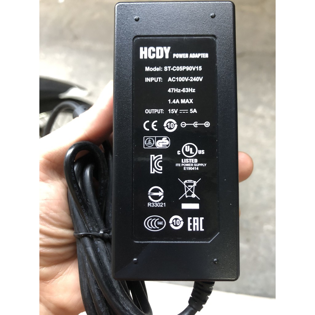 Nguồn sạc loa kẹo kéo 15V 5A