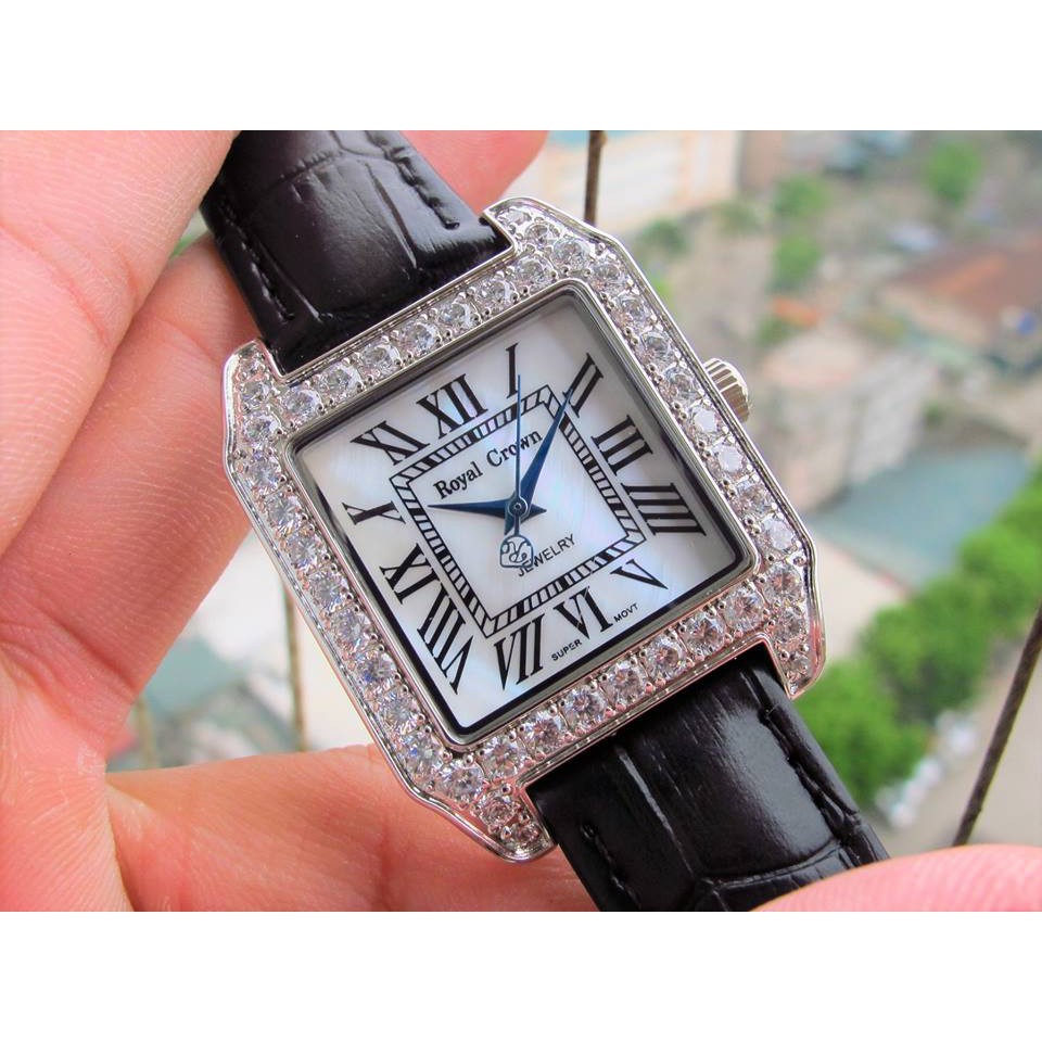 Đồng hồ nữ Royal Crown 6104 dây da các màu