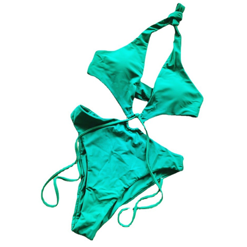 Xiangbao Bikini Một Mảnh Có Dây Buộc Gợi Cảm Nâng Ngực Cho Nữ Đi Biển