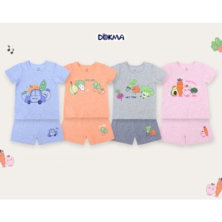[Mã BMLT30 giảm đến 30K đơn 299K] DB768 Bộ quần áo cài vai cộc tay Dokma (9-36M)