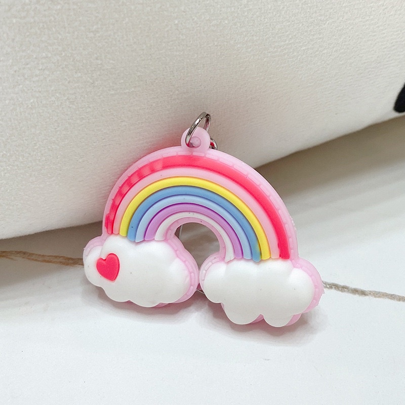 [ HCM ] Móc khoá  cầu vòng kèm đám mây cute dùng treo balo_ móc khoá