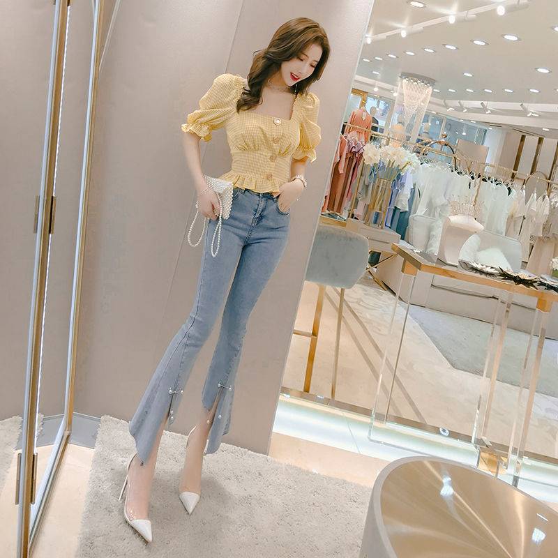 Quần Jeans Nữ Lưng Cao Phong Cách Hàn Quốc 2021