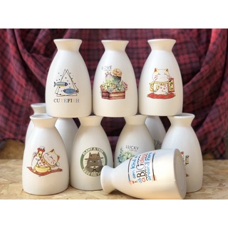 Bình hoa để bàn dáng sake phong cách Nhật