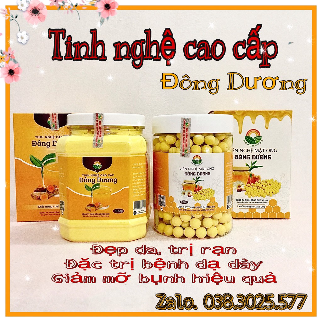 Tinh Bột Nghệ Mật Ong Cao Cấp Đông Dương_Giảm Viêm Loét Dạ Dày – Hết Mụn, Mờ Vết Thâm 1k