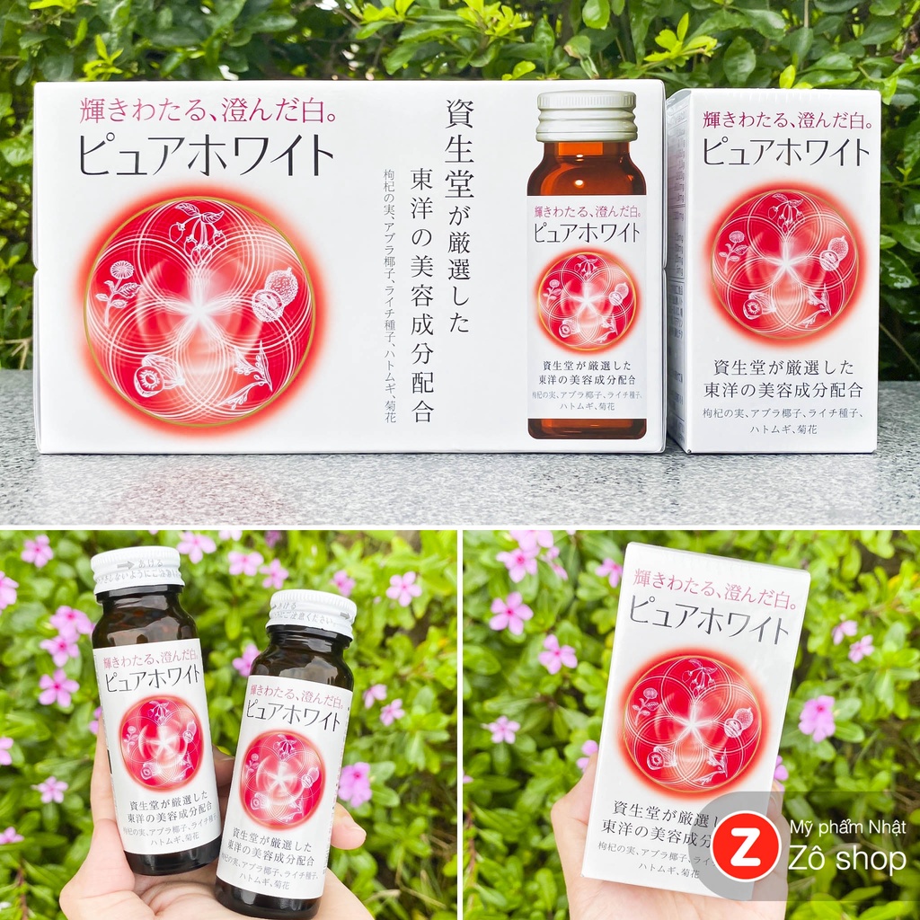 Nước uống Pure White dưỡng trắng hồng, căng bóng da