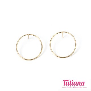 Bông tai khoen metal trơn - Tatiana - Bh3285