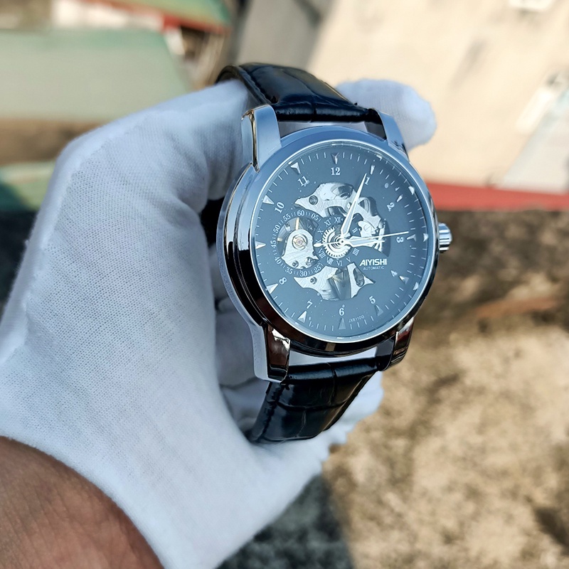 Đồng hồ cơ nam đẹp chính hãng dây da thời trang cao cấp chống nước ROZIDA DH08 | BigBuy360 - bigbuy360.vn