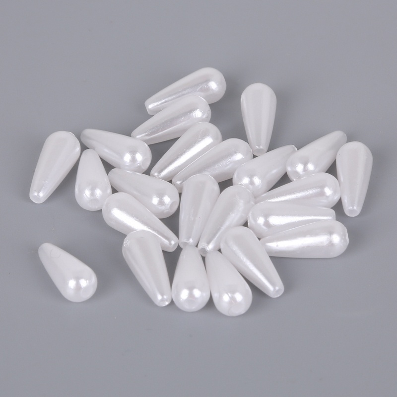 Set 100 hạt ngọc trai nhân tạo hình giọt nước bằng chất liệu acrylic dùng để làm đồ trang sức thủ công