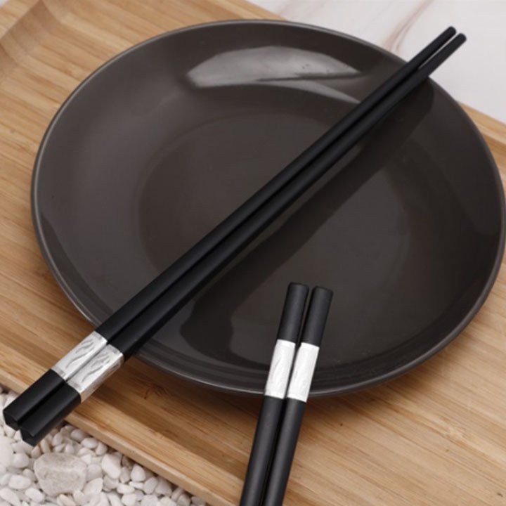 Combo 10 Đôi Đũa Hợp Kim Khảm Bạc Chống Mốc Chống Trơn