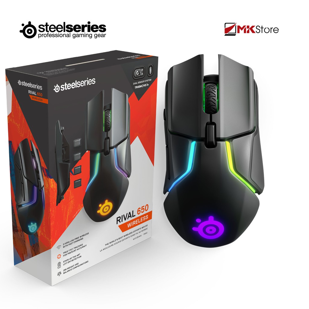Chuột gaming Steelseries Rival 650 Wireless The First True Performance Wireless Mouse