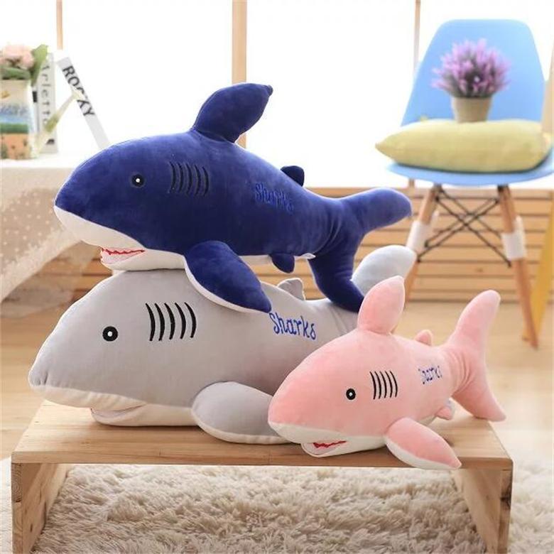 Gấu Bông gối ôm Cá Mập Baby Shark 50cm - Thú nhồi bông cao cấp-SANBEO.VN