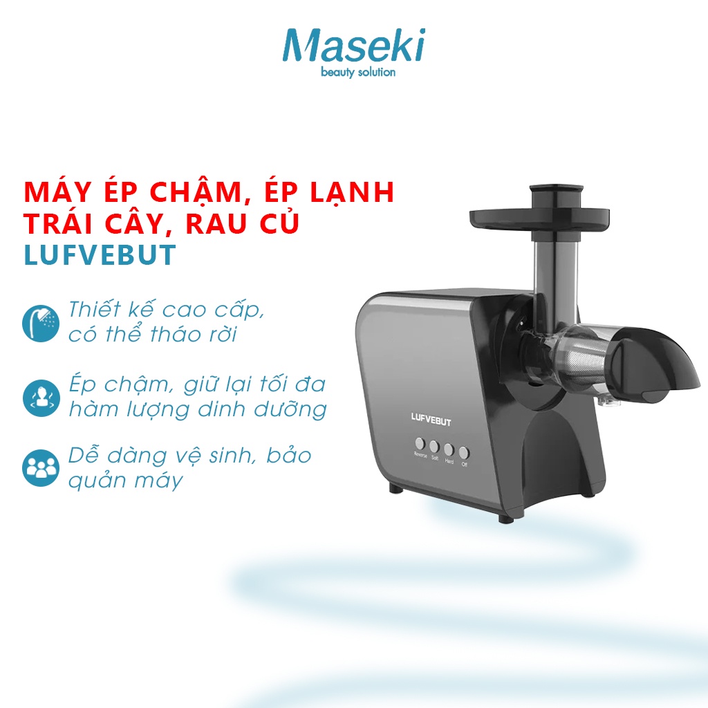 Máy ép chậm trục ngang, Ép lạnh LUFVEBUT cao cấp, Ép chậm trái cây và rau củ giữ lại hàm lượng dinh dưỡng cao